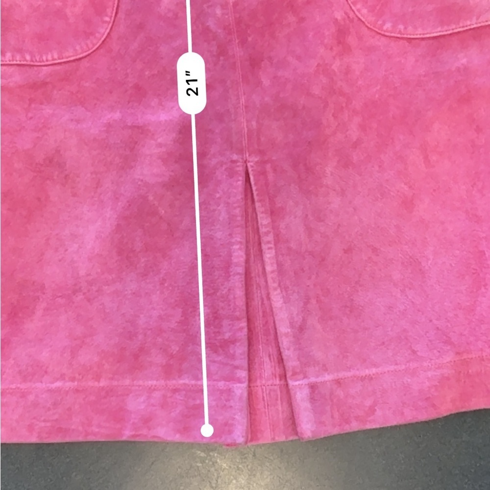 Lilly Pulitzer Hot Pink Suede A-Line skirt - Picture 10 of 11